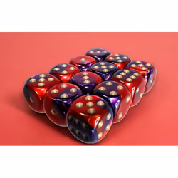 Chessex 26626, Dice set, Purple, Red, Any gender, Germany, United States, 16 mm, 16 mm