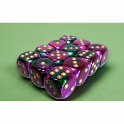 Chessex 26634, Dice set, Green, Purple, Any gender, Germany, United States, 16 mm, 16 mm