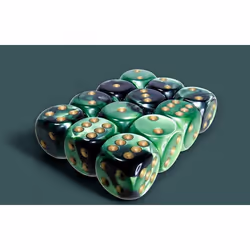 Chessex 26639, Dice set, Black, Green, Any gender, Germany, United States, 16 mm, 16 mm