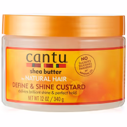 Cantu Natural Hair Define & Shine Custard 12 Ounce Jar (354ml) (2 Pack)