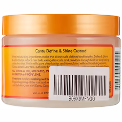 Cantu Natural Hair Define & Shine Custard 12 Ounce Jar (354ml) (2 Pack)
