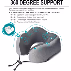 The Helper Bees B07SRRQS5B travel pillow Grey