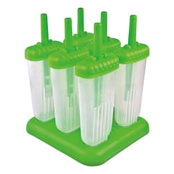 Tovolo Traditional Popsicle Making Tray Ice Pop Molds  Set of 6  Green
