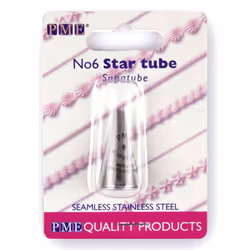 PME  Decorating Tip  no 6 Seamless Stainless Steel Medium Star Supatube