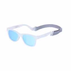 COCOSAND Toddler Sunglasses with Strap Polarized Retro Square Soft Sil