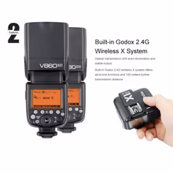 Godox Ving V860II-C TTL Flash 2.4G Wireless E-TTL II Li-on Battery Camera Flash Speedlite for Canon Camera 6D 50D 60D 1DX 580EX II 5D Mark II III +...