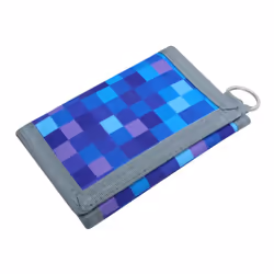 AI-DEE RFID Trifold Canvas Outdoor Sports Wallet for Kids - Front Pocket Wallet with Magic Sticker (Digital Pattern A)