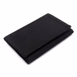 AI-DEE RFID Trifold Canvas Outdoor Sports Wallet for Kids - Front Pocket Wallet with Magic Sticker (Black)