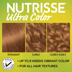 Garnier Hair Color Nutrisse Ultra Color Nourishing Creme, B3 Golden Brown (Spiced Rum) Permanent Hair Dye, 1 Count (Packaging May Vary)