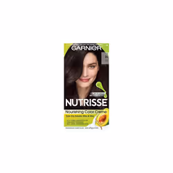 Garnier Nutrisse Nourishing Hair Color Creme, 20 Soft Black (Black Tea) (Packaging May Vary)