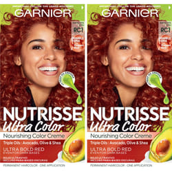 Garnier Hair Color Nutrisse Ultra Color Nourishing Creme  RC1 Copper Red (Terracotta Chili) Permanent Hair Dye  2 Count (Packaging May Vary)