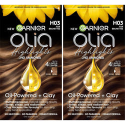 Garnier Hair Color Olia Ammonia-Free Permanent Hair Dye  H03 Highlights for Brunettes  2 Count Packaging May Vary
