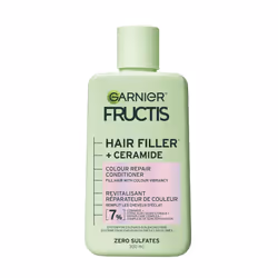 Garnier Fructis Hair Filler Color Repair Conditioner with Ceramide Smoothing Sulfate Free Conditioner for Colored Bleached H ...
