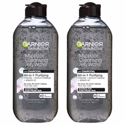 Garnier Skinactive Micellar Cleansing Jelly Water with Charcoal Purifying All in One Water 2 Pack