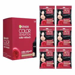 Garnier Color Sensation Color Retouch Demi Permanent Hair Dye for Roots and Lengths with 100 Gray Coverage Black Hair Dye Pac ...