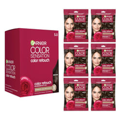 Garnier Color Sensation Color Retouch Demi Permanent Hair Dye for Roots and Lengths with 100 Gray Coverage Brown Hair Dye Pack of 6