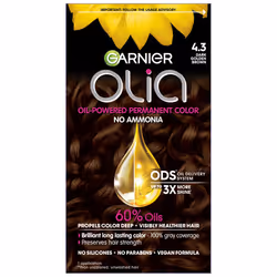 Garnier Hair Color Olia Ammonia-Free Brilliant Color Oil-Rich Permanent Hair Dye  4.3 Dark Golden Brown  1 Count Packaging Ma ...