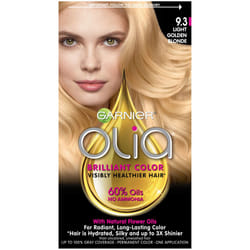 Garnier Olia Ammonia-Free Brilliant Color Oil-Rich Permanent Hair Color  9.3 Light Golden Blonde (1 Kit) Blonde Hair Dye (Packaging May Vary)