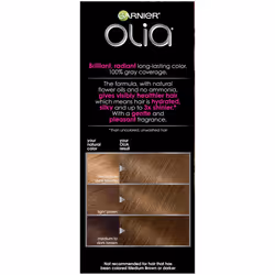 Garnier Hair Color Olia Ammonia-Free Brilliant Color Oil-Rich Permanent Hair Dye  6 1/2.3 Lightest Golden Brown  1 Count (Packaging May Vary)