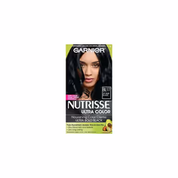 Garnier Nutrisse Ultra Color Nourishing Hair Color Creme, B11 Jet Blue Black (Packaging May Vary)