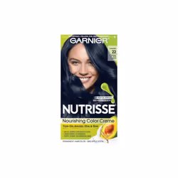 Garnier Nutrisse Nourishing Hair Color Creme, 22 Intense Blue Black, 1 Kit