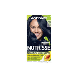 Garnier Nutrisse Nourishing Hair Color Creme, 22 Intense Blue Black, 1 Kit