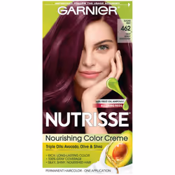 Garnier Hair Color Nutrisse Nourishing Creme 462 Dark Berry Burgundy (Sugar Beet) Red Permanent Hair Dye 1 Count (Packaging ...