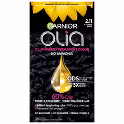 Garnier Hair Color Olia Ammonia-Free Brilliant Color Oil-Rich Permanent Hair Dye  2.11 Platinum Black  1 Count (Packaging May ...