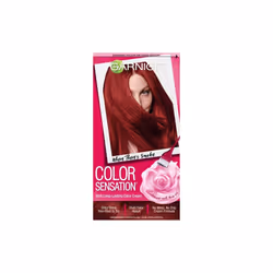Garnier Color Sensation Hair Color Cream, 6.60 Where There's Smoke (Intense Fiery Red), 1 kit