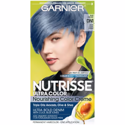Garnier Nutrisse Ultra Color Nourishing Bold Permanent Hair Color Creme, DN1 Light Cool Denim, 1 kit