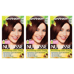 Garnier Nutrisse Nourishing Hair Color Creme  434 Deep Chestnut Brown  3 Count (Packaging May Vary)