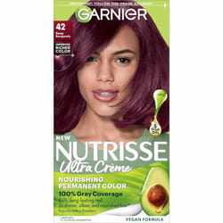 Garnier Nutrisse Nourishing Hair Color Creme  42 Deep Burgundy (Black Cherry)  3 Count (Packaging May Vary)
