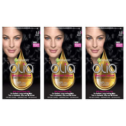 Garnier Hair Color Olia Oil Powered Permanent Hair Color  1.0 Black  3 Coun