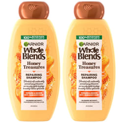 Garnier Whole Blends Honey Treasures Repairing Shampoo  for Dry  Damaged Hair  22 Fl Oz  2 Count (Packaging May Vary)