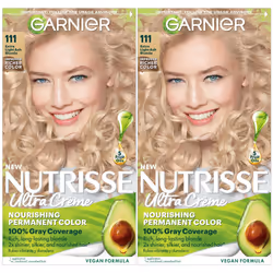 Garnier Hair Color Nutrisse Nourishing Creme  111 Extra-Light Ash Blonde (White Chocolate) Permanent Hair Dye  2 Count (Packa ...