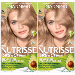 Garnier Hair Color Nutrisse Nourishing Creme  82 Champagne Blonde (Champagne Fizz) Permanent Hair Dye  2 Count (Packaging May ...