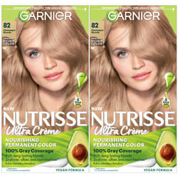 Garnier Hair Color Nutrisse Nourishing Creme  82 Champagne Blonde (Champagne Fizz) Permanent Hair Dye  2 Count (Packaging May Vary)