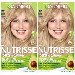 Garnier Hair Color Nutrisse Nourishing Creme  90 Light Natural Blonde (Macadamia) Permanent Hair Dye  2 Count (Packaging May Vary)