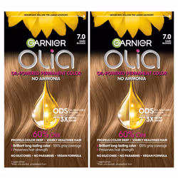Garnier Hair Color Olia Ammonia-Free Brilliant Color Oil-Rich Permanent Hair Dye  7.0 Dark Blonde  2 Count (Packaging May Var ...