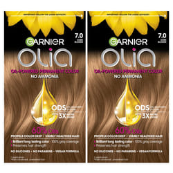 Garnier Hair Color Olia Ammonia-Free Brilliant Color Oil-Rich Permanent Hair Dye  7.0 Dark Blonde  2 Count (Packaging May Vary)