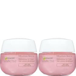 Garnier Moisture Rescue Refreshing Gel-Cream for Dry Skin  Oil-Free  1.7 Oz (50g)  2 Count (Packaging May Vary)
