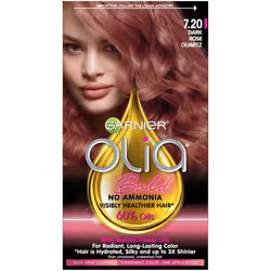 Garnier Olia Bold Ammonia Free Permanent Hair Color (Packaging May Vary) 7.20 Dark Rose Quartz Rose Hair Dye 1 Kit Pack o ...