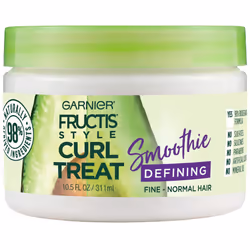 Garnier Fructis Style Curl Treat Defining Smoothie for Fine to Normal Curly Hair 10.5 Ounce Jar