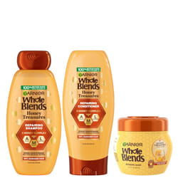 Garnier Whole Blends Honey Treasures Repairing Shampoo  Conditioner + Hair Mask Set for Dry  Damaged Hair (3 Items)  1 Kit (Packaging May Vary)