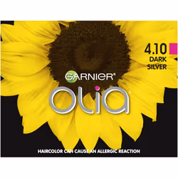 Garnier Olia Permanent Hair Color with Non-Drip Velvet Cream Formula  Bold Collection  Ammonia Free Dye  4.10 Dark Silver