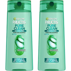 Garnier Fructis Pure Clean Purifying Shampoo  Silicone-Free  22 Fl Oz  2 Count Packaging May Vary