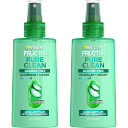 Garnier Fructis Pure Clean Detangler + Air Dry Spray  5.0 Fl Oz  2 Count (Packaging May Vary)