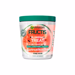 Garnier Fructis Plumping Treat Nourishing Repairing 3-in-1 Hair Mask, 13.5 fl oz