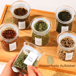 300ml Glass Jars with Sealed Lids Set of 4, Airtight Spice Storage Jars with Glass Lids for Herbs, Clear Kitchen Canister Jar Sets, Small Airtight