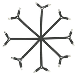 Addas Sheet Clips Under Mattress Bed/Fitted Sheet Fastener Long Strap Clip Bands 4 Pieces (Black)